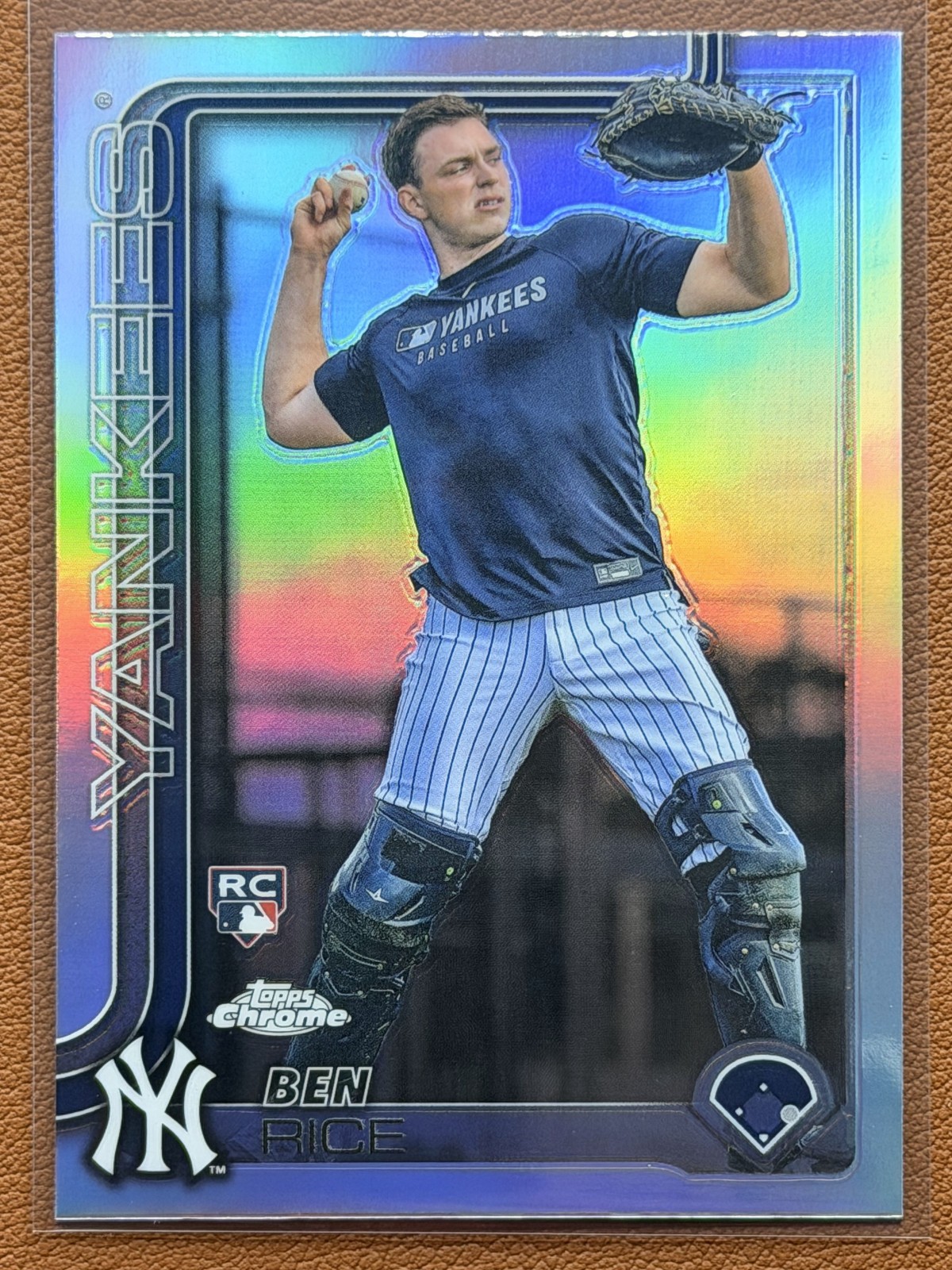 2025 Topps Chrome Ben Rice Image Variation Refractor (RC) #139 New York Yankees