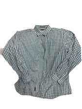 Eddie Bauer Men Shirt XLT Wrinkle Free Relaxed Fit Blue Plaid Button Pocket