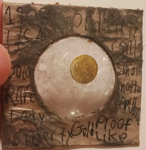 1908 $1.00 Gold Liberty Princess One Half Dollar Coin- Extremely Rare! ktGold