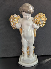 Rosenthal Jugendstil Figur Putto  'ich gratuliere' Entwurf F. Liebermann