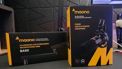 MAONO PD200X XLR/USB Dynamisches Mikrofon Set -  mit BA92 Boom Arm
