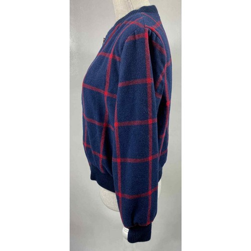Old Navy Blue Red Checkered Jacket Womens Size Petite Medium - Picture 2 of 9
