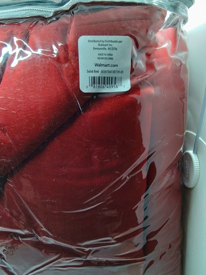 Mainstays Juego de Cama Doble Completo 6 Piezas Rojo Foto 4 de 4