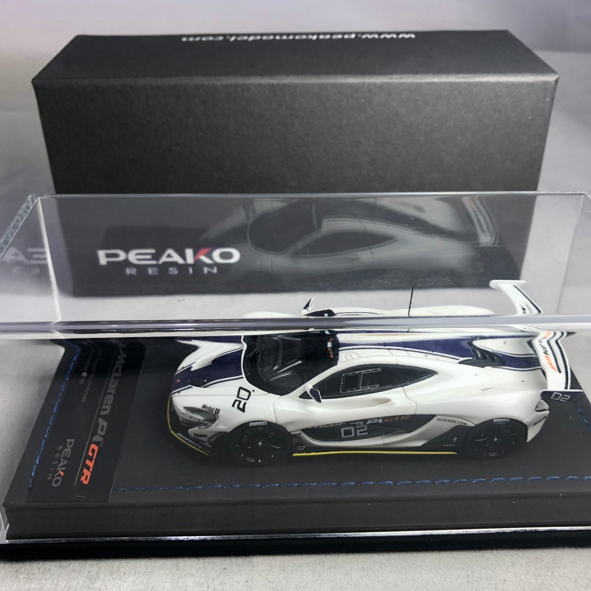 1/43 Scale Peako Model McLaren P1 GTR Newport Beach White