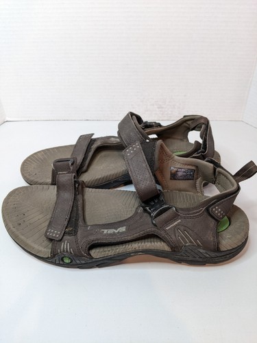 Teva 4155 Sandals Men's Size 10 Brown Adjustable Hook and Loop | eBay