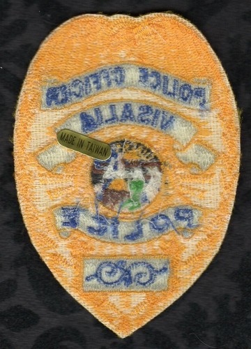 Parche de sombrero gorra de policía de Visalia California 2-1/4"" x 3-1/8"" dorado/azul - Imagen 2 de 2
