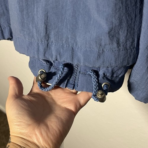 Members Only Jacket Men Size XL Blue Windbreaker Hooded Mesh Lined Vintage - Picture 12 of 16
