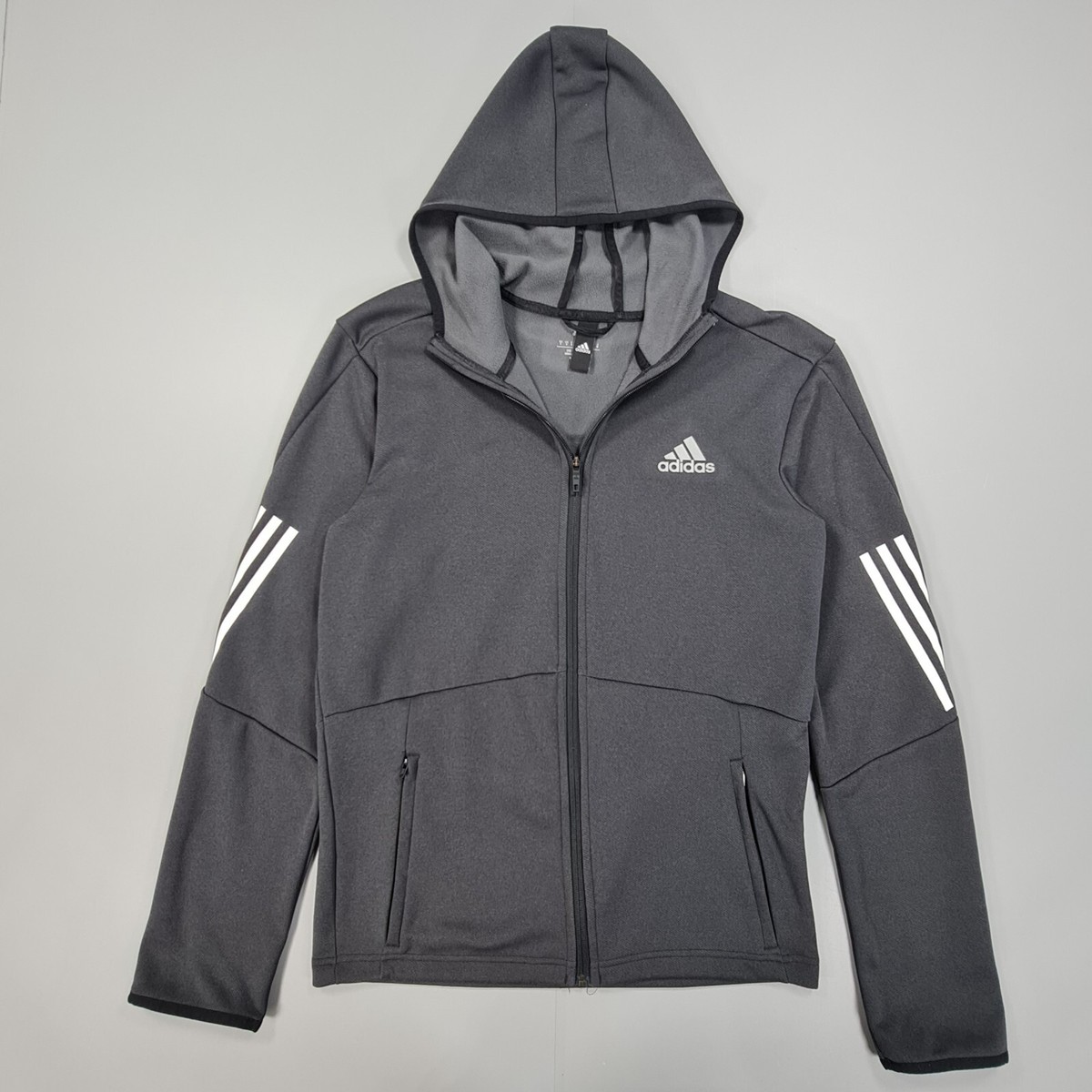 Fleece Jacket Grey Adidas Zip Up Hoodie Mens Newcastle United