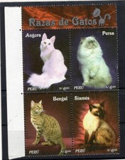 PERU - CATS, COMPLETE SET, MNH