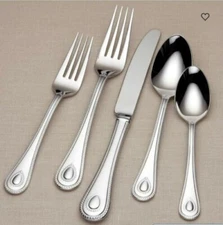 Lenox French Perle 18/10 Stain Steel 65-piece Flatware Set for 12 + Hostess Set
