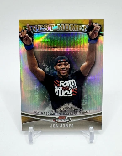 Jon Jones 2012 Topps UFC Finest Moments Gold Refractor 59/88 Card SSP Rare