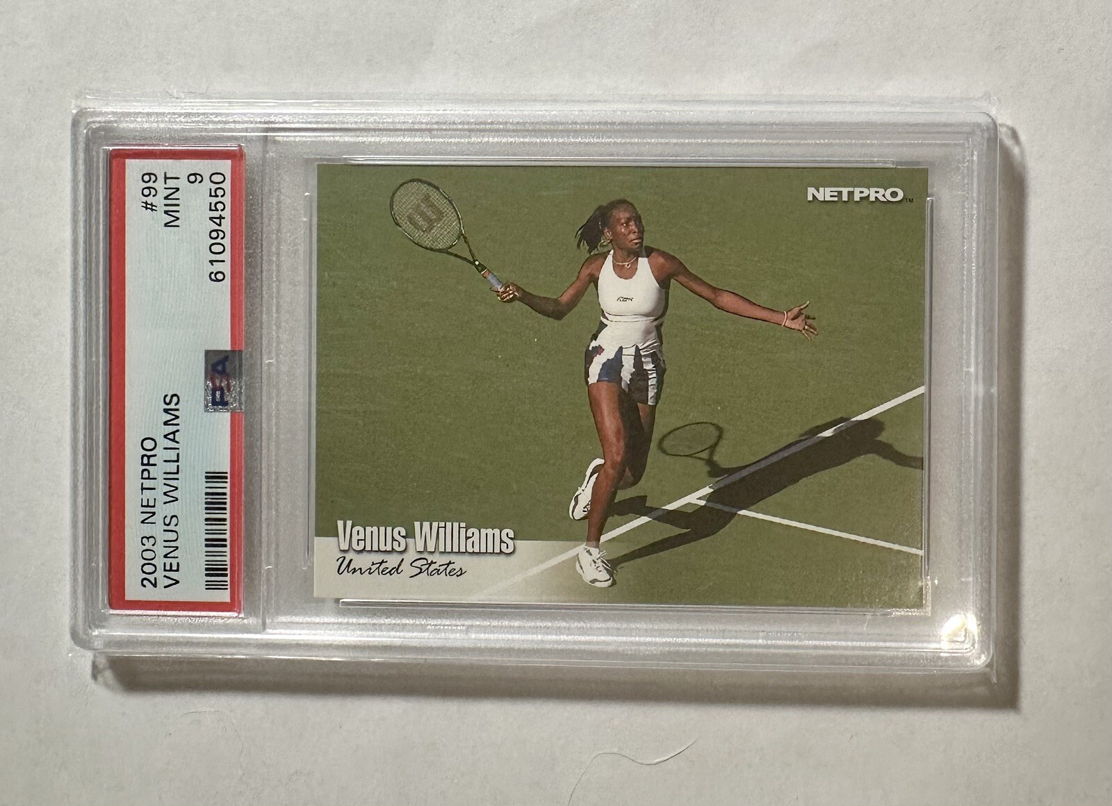 2003 Netpro Tennis #99 Venus Williams RC Rookie PSA 9 MINT 550
