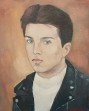 1994 Boy portrait oil painting signed