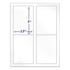 2000 Labels 3.5x5 Self Adhesive 4 Labels Per Sheet Ground shipping