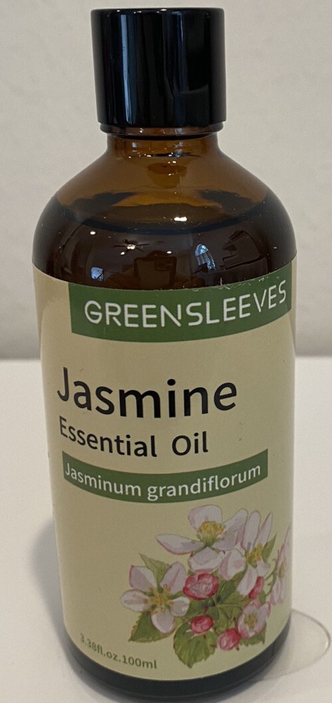 Essential Oils Jasmine Oil 100 mL 100% organic Pure Therapeutic  -Green sleeves.
