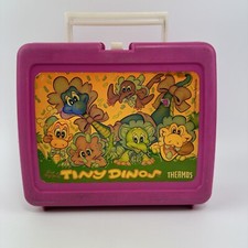 Tiny Dinos Thermos Vintage 1987 Pink Lunchbox Guy Gilchrist RARE Syndicate