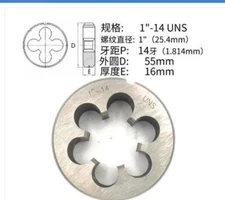 1Pcs HSS Right Hand Die 1"-14UNS Dies Threading 1-14UNS