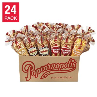 Popcornopolis Ultimate Classic Tall Cones Variety Pk, 4 Flavors, 24 Ct