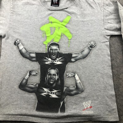 Vintage DX Degeneration X Shirt Boys Large Gray Triple H Shawn