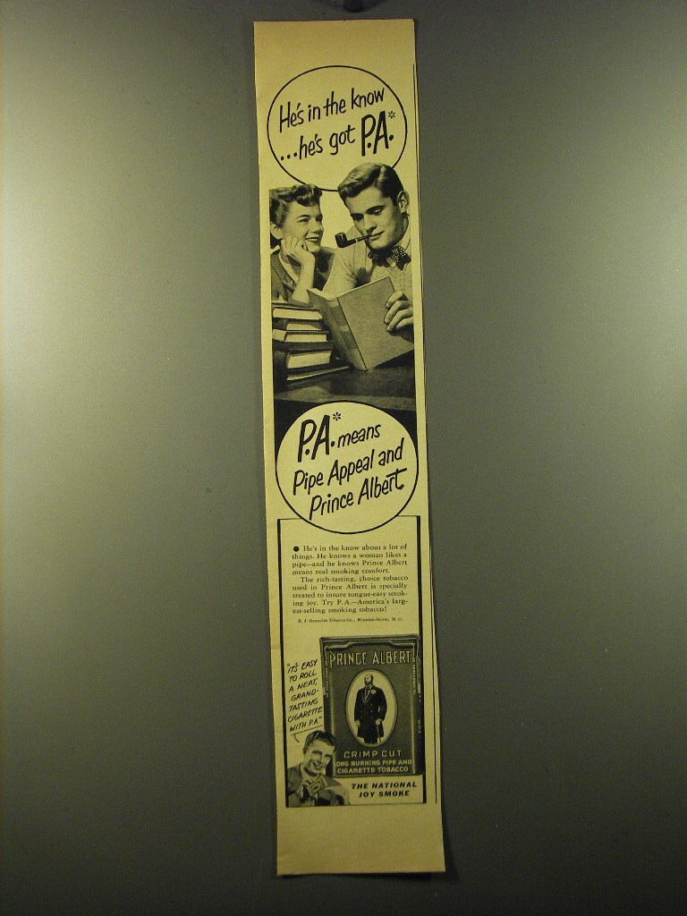 1950 Prince Albert Tobacco Ad