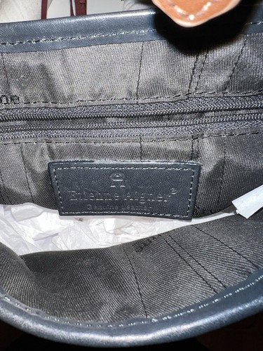 Etienne Aigner Deadstock Charcoal Scottsdale Crossbody Leather Suede Bag New VTG - Picture 9 of 10