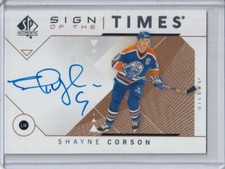2018-19 SP Authentic Sign of the Times Shayne Corson AUTO - Edmonton Oilers (A)