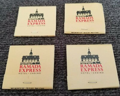 Nevada Laughlin Ramada Express Hotel & Casino 4 Four Matchbooks - Unstruck  New
