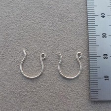 5 Pairs,21ga,0.7mm,925 Sterling Silver Half Round Hook,Ear Wire,Jewelry Supply