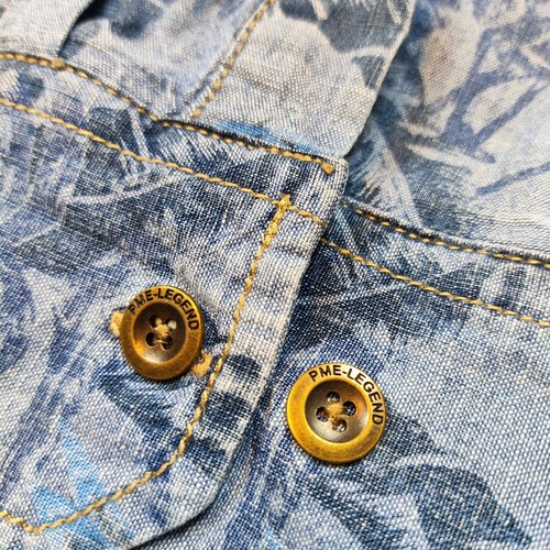 Camicia PME Legend uomo manica media lunga stampa palme floreale casual colletto - Foto 4 di 15
