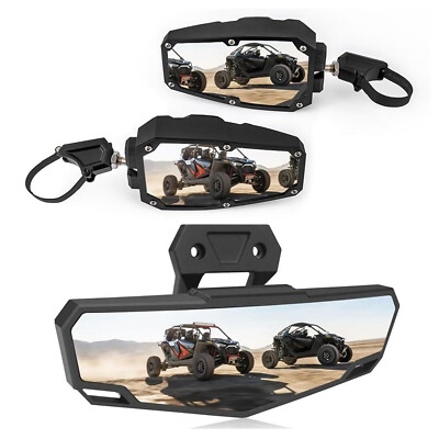 For Polaris RZR PRO XP /4/Turbo R 2020-24 UTV Side View Mirrors & Center Mirror