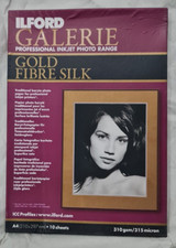 Ilford Gold Fiber Silk Paper Inkjet Fine Art 310gsm A4 x 10 Sheets AUS Seller