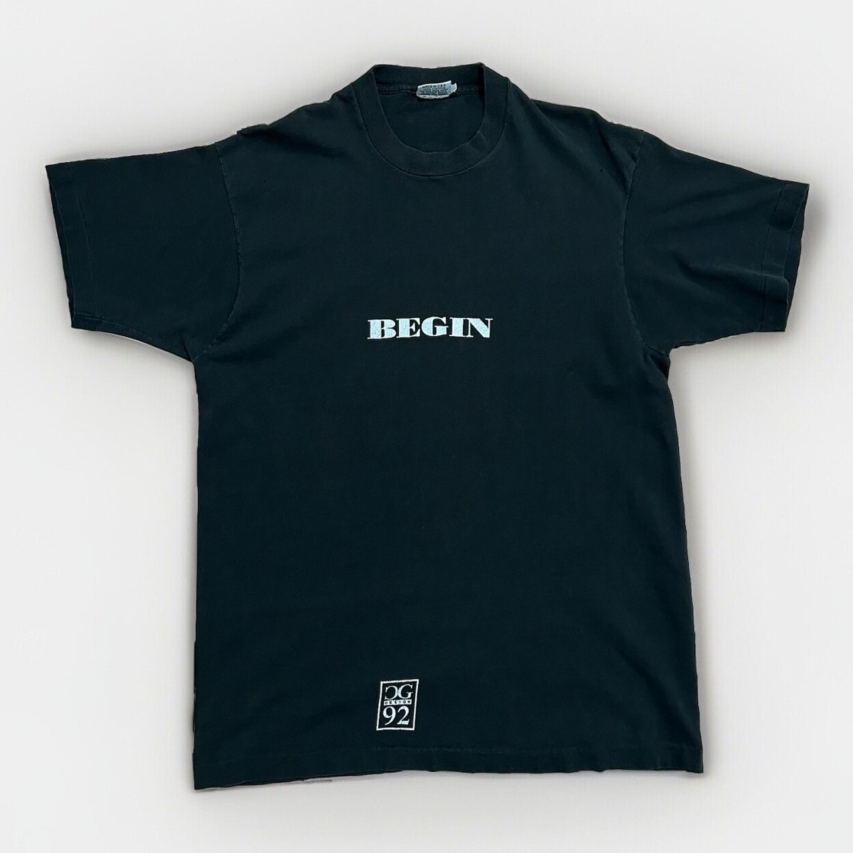 Vintage CG Design NYC x Curt Wagner Begin / End Tee Black T