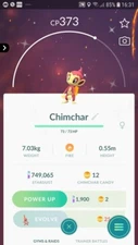 Pokemon Shiny Chimchar Go