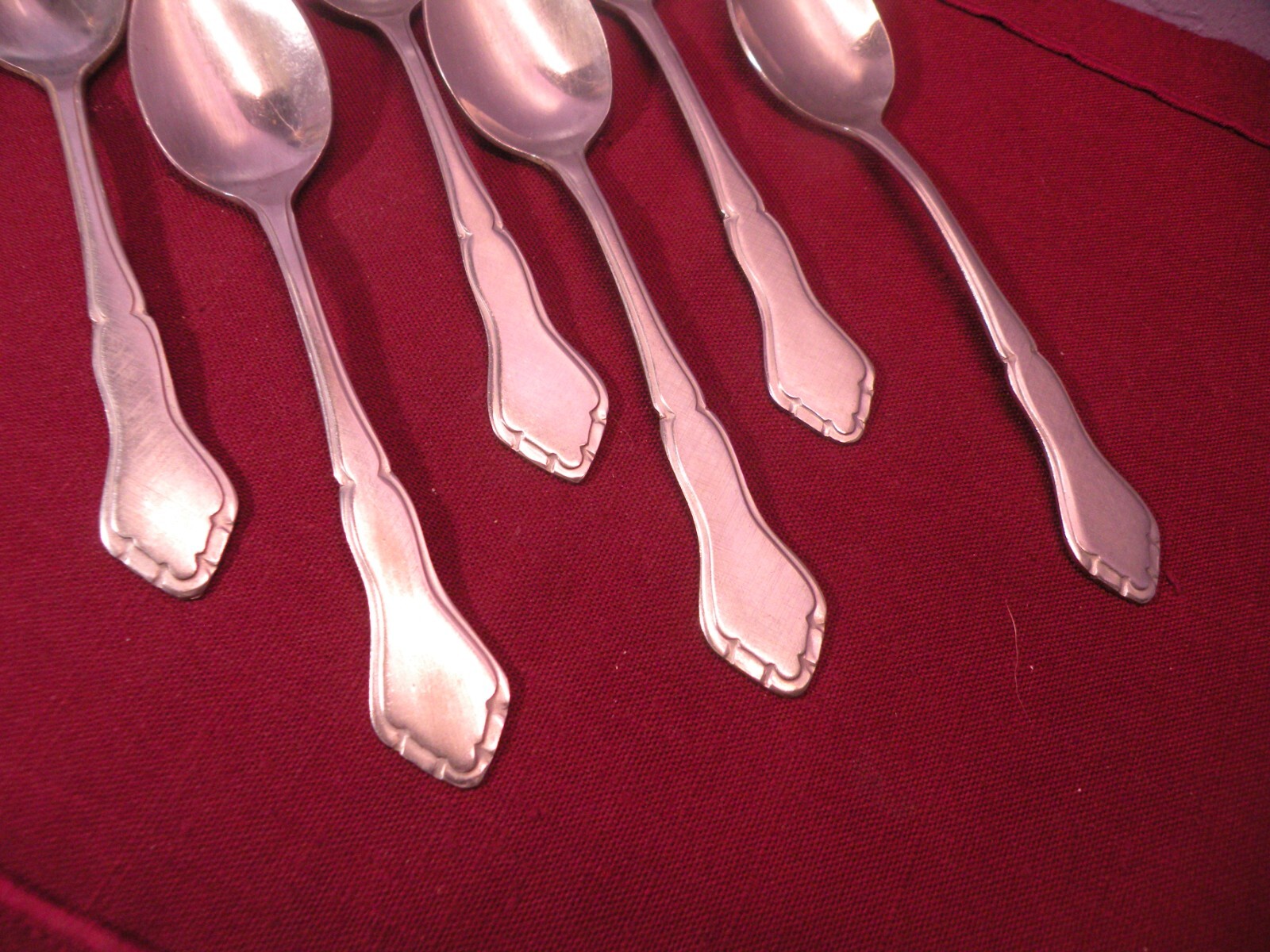 Set Of 6 Rogers GLENDALE Stainless Teaspoons 6" B eBay