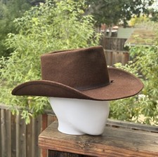 Vintage Rockmount Ranch Wear PONDEROSA RANCH Wool Cowboy Hat Size 6 3/4