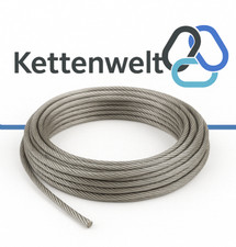 Drahtseil Edelstahl V4A  7x19  flexibel rostfrei  Meterware 1-250m Ø 2 bis 5 mm