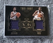 2017-18 Panini Noir Two-Shot Jerseys /99 Davon Reed Josh Jackson #JJ-DR Rookie