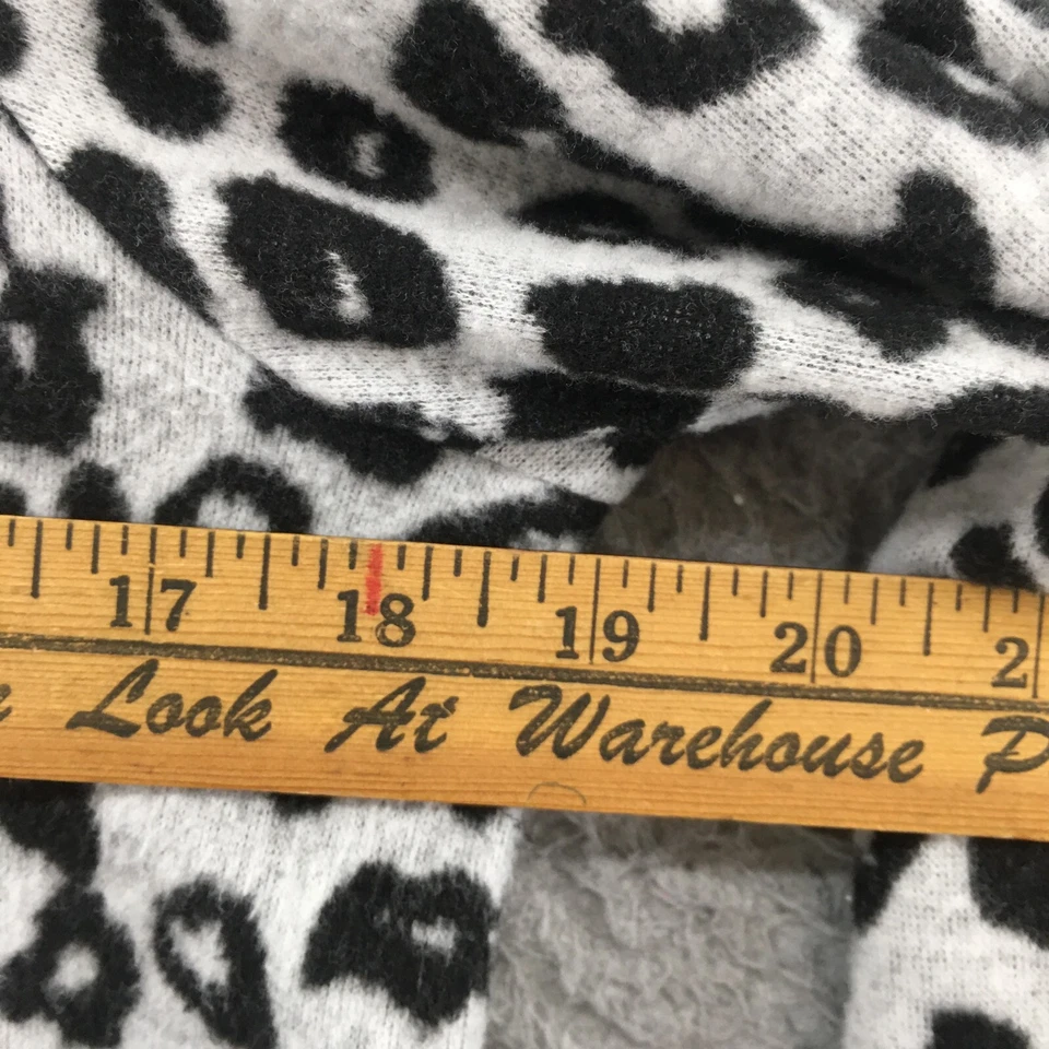 Suéter Top Cuello Simulado Sanctuary Para Mujer S Gris Leopardo Manga Globo Foto 4 de 4