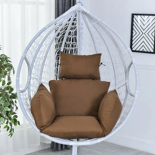 Schaukel Hängesessel Ei Rattanstuhl Outdoor Hängematte Ständer Kissen ohne Stuhl - Bild 10 von 15
