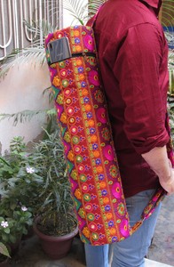 embroidered yoga mat bag