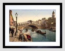 86497 GRAPH CANAL GONDOLA RIALTO BRIDGE VENICE ITALY Decor Wall Print Poster