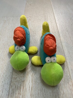 Mordillo Heye Crazy Zoo Fische mit Schirmmützen/Caps unbespielte Stofftiere 2St.