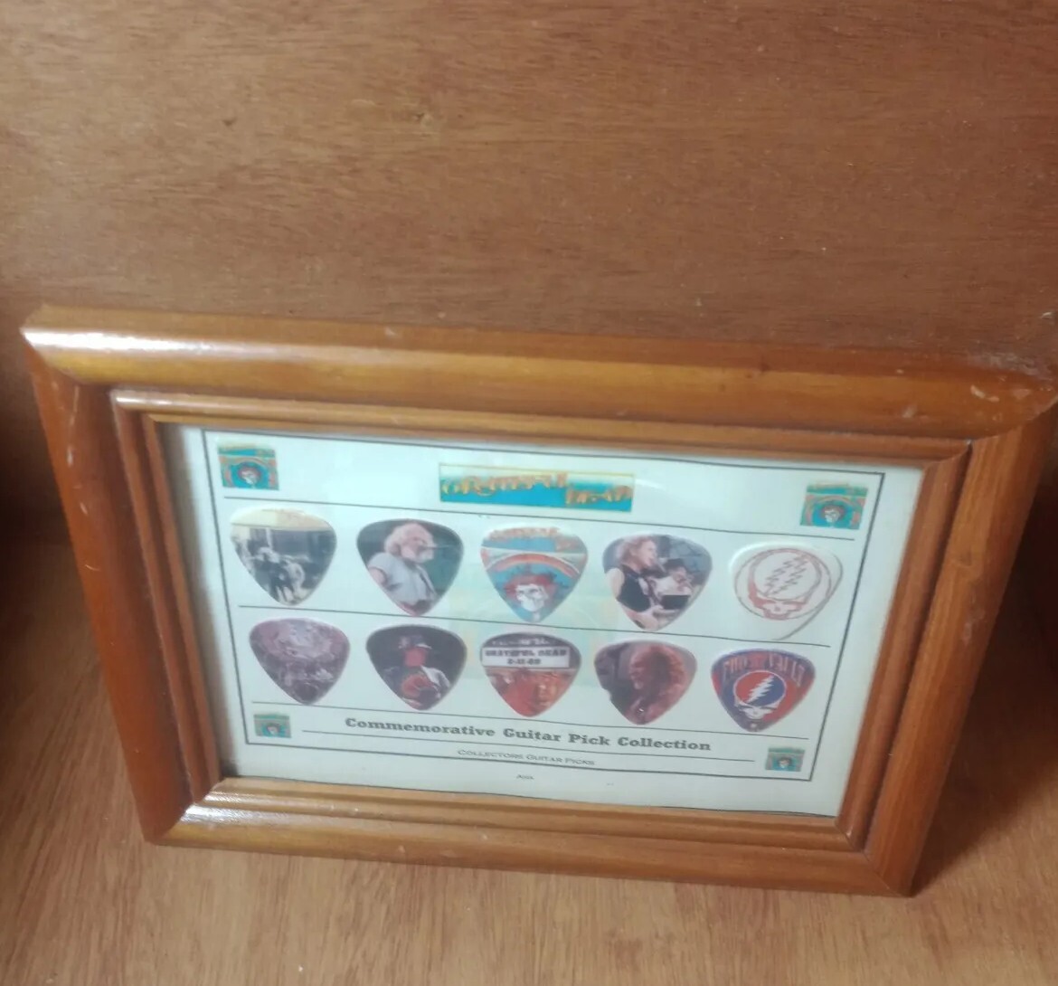 1960's Grateful Dead Collectibles Limited Edition Guitar Picks Framed