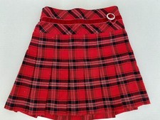 Red Plaid holiday christmas Skirt girls size 4
