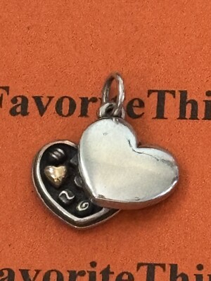 New In Box James Avery Retired Silver 14k Gold Box of Chocolate