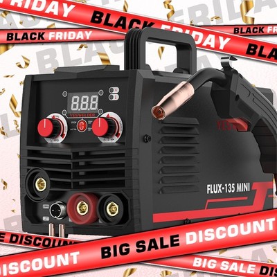 135Amp MIG Welder,110V Flux MIG/Lift TIG/Stick 3-in-1 Welding Machine