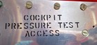 F-86 Sabre Jet Cockpit Pressure Test Access NOS DP — photo 2