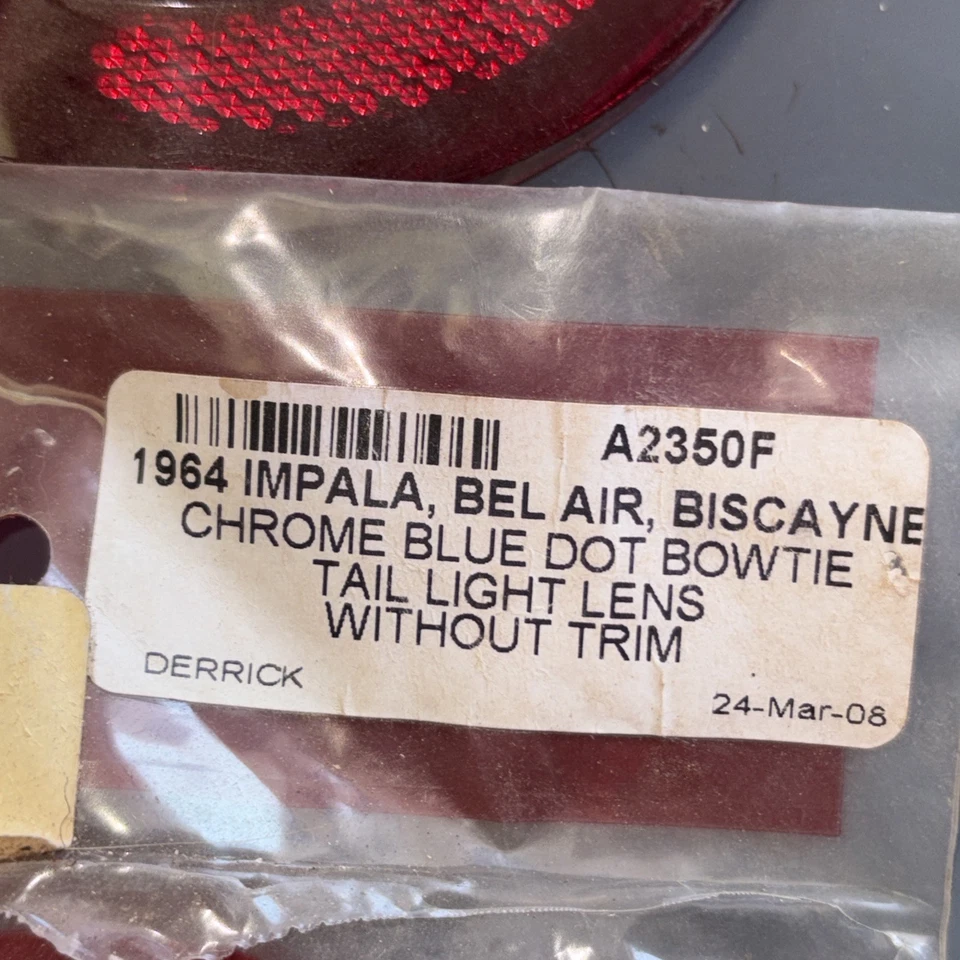 CHEVY CHEVROLET IMPALA 1964 ОСТАНОВИТЬ ЗАДНИЙ ФОНАРЬ ОБЪЕКТИВ ЛОТ ИЗ 6 - Изображение 4 из 4