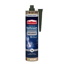 Unibond Sanitary Silicone Sealant Anti Mould Kitchen Bathroom Waterproof No-Cut