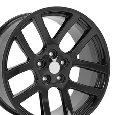 22 Inch Black 2223 Rims Set 0f 4 Fit Dodge Ram Durango Ram 1500 22x10 Srt Rims